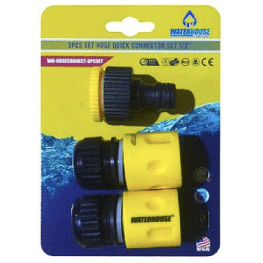 Waterhouse WH-HOSECONNECT-3PCSET Hose Connector 3Pcs Set 1/2 Waterhouse WH-HOSECONNECT-3PCSET Hose Connector 3Pcs Set 1/2